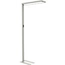Lampadaire LED Maul MAULsenja, 87 W, 15150 lm, 2700-5700 K, lumière directe/indirecte, intensité lumineuse variable, détecteur de mouvement/de lumière,H 1960 mm, aluminium, argenté