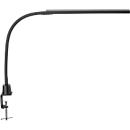 Lampe à pince LED MAULpirro, puissance 7 W, gradateur à 4 niveaux, 390 lm, pivotante, largeur de pince 45 mm, noire
