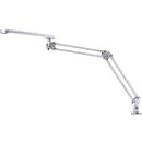 Lampe de bureau HANSA, pied de serrage, argent