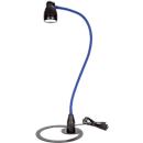 Lampe de bureau LED Bauer &amp; Böcker Satelite, 4,5 W, 490 lm, 3000 K, intensité lumineuse variable, inclinable, L 750 mm, aluminium, noir-bleu