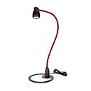 Lampe de bureau LED Bauer &amp; Böcker Satelite, 4,5 W, 490 lm, 3000 K, intensité lumineuse variable, inclinable, L 750 mm, aluminium, noir-rouge
