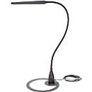 Lampe de table à LED Bauer &amp; Böcker Comet, 10 W, 960 lm, 2700-5500 K, à intensité variable, inclinable, commande gestuelle, L 750 mm, aluminium, noir-noir