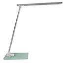 Lampe de table LED UNILUX Popy, 5 W, 500 lm, 3000-6000 K, 3 intensités lumineuses, intensité lumineuse variable, pliable, argent-blanc
