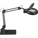 Lampe loupe LED MAULvisio, puissance 8 W, 1200 lm, lentille à 3 dioptries, base rotative, noire
