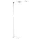 Lampe sur pied à LED Maul MAULsenja, 87 W, 15150 lm, 2700-5700 K, lumière directe/indirecte, intensité lumineuse variable, détecteur de mouvement/de lumière, H 1960 mm, aluminium, blanc