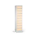 Laptop cabinet with charging function, 10 compartments with cylinder lock, Sheet steel light grey RAL 7035/light ivory RAL 1015