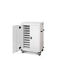 Laptopwagen mit Ladefunktion, 2-Punkt-Verriegelung, CH-Stecker, Feststellbremse, 20 Fächer, B 920 x T 500 x H 1250, lichtgrau