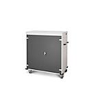 Laptopwagen mit Ladefunktion, 2-Punkt-Verriegelung, CH-Stecker, Feststellbremse, 30 Fächer, B 1310 x T 500 x H 1250, anthrazit