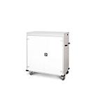 Laptopwagen mit Ladefunktion, 2-Punkt-Verriegelung, Feststellbremse, 30 Fächer, B 1310 x T 500 x H 1250, weiß
