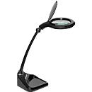 LED-loeplamp MAULiris, vermogen 7 W, 470 lm, 3- &amp; 12-diploperlens, dimbaar, zwart