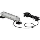 LED Maschinenleuchte Bauer & Böcker Lichtleiste S, 6 W, 600 lm, 5500 K, um 45° drehbare Gelenke, 5500 K, Magnetfuss, IP67, Aluminium, grau