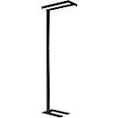 LED-staande lamp - H 1950 mm - traploos dimbaar - direct en indirect licht - 2 x 40 w - zwart