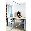 LED-staanlamp LENS, dimbaar, met daglichtsensor, directe/indirecte verlichting, voor dubbele werkplek