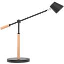 LED tafellamp UNILUX VICKY, 9 W, 900 lm, 3000 K, 3 lichtsterktes, dimbaar, USB-oplaadfunctie, beukenhout &amp; staal, zwart-beuken