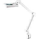 LED-vergrootglaslamp met glazen lens van 190,5 mm (7,5 inch) en tafelklem, wit