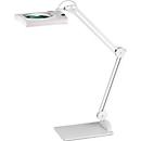LED-vergrootglaslamp met glazen lens van 190,5 mm (7,5 inch), witte voet
