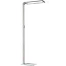 LED-vloerlamp NUBO plus, dimbaar, voor beeldschermwerkplek, directe/indirecte verlichting, 4000 K, zilver