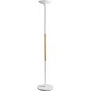 LED vloerlamp UNILUX PRYSKA, vermogen 40 W, 4000 lm, 3000 K, 3 lichtsterktes, dimbaar, Ø 340 x H 1800 mm, staal &amp; FSC®-gecertificeerd hout, wit-beuk