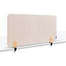 Legamaster Akustik-Tischtrennwand Elements, PET-Kern, Stoffoberfläche pinnbar, inkl. 2 Tischklemmen, B 800 x H 600 x T 21 mm, soft beige