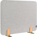 Legamaster Cloison acoustique de bureau Elements, noyau en PET, surface en tissu épinglable, y compris 2 supports de pied, L 800 x H 600 x P 21 mm, quiet grey