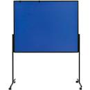 Legamaster PREMIUM multiboard mobile XL, tableau d'affichage et tableau blanc, avec roulettes, L 1200 x H 1500 mm, bleu, y compris crochets pour papier à cliquer