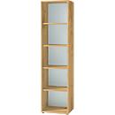 Legbord MONTERIA, 5 vijlhoogtes, B 500 x D 370 x H 1960 mm, Navarraanse eik/wit