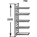 Legborddiepte, 2200 x 1000 x 500 mm