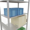 Legbordstelling MULTIplus150 - 7 legborden - L 1000 x B 600 x H 3000 mm - draagvermogen 150 kg - lichtgrijs RAL 7035 