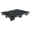 Leichtpalette FP-LP1208-9L, Tragkraft 1800/800 kg, 9 Füße, ineinander stapelbar, L 1200 x B 800 x H 153 mm, Recycling-HDPE, 10 Stück