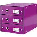 LEITZ® 3 Schubladen Click + Store, hoch, violett