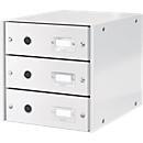 LEITZ® 3 schuifladen Click + Store, hoog, wit