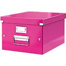 LEITZ® Ablage- und Transportbox Serie Click + Store, mittel, für DIN A4, pink
