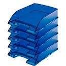 LEITZ® Ablagekorb Standard 5226, Kunststoff, 5 Stück, transparent blau