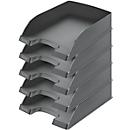 LEITZ® Ablagekorb Standard 5227, Kunststoff, 5 Stück, schwarz