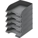 LEITZ® Ablagekorb Standard 5227, Kunststoff, 5 Stück, schwarz
