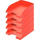 LEITZ® Ablagekorb Standard 5227, Kunststoffl, 5 Stück, hellrot