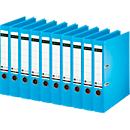 LEITZ® binder 1007/1008, DIN A4, Back width 52 mm, 10 pieces, light blue