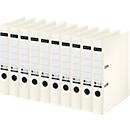 LEITZ® binder 1007/1008, DIN A4, Back width 52 mm, 10 pieces, white