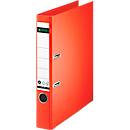 LEITZ® binder 1007/1008, DIN A4, Back width 52 mm, single, light red
