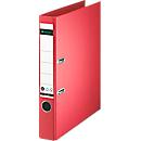 LEITZ® binder 1007/1008, DIN A4, Back width 52 mm, single, red
