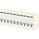 LEITZ® binder 1007/1008, DIN A4, back width 80 mm, 10 pieces, white