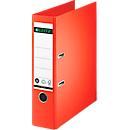 LEITZ® binder 1007/1008, DIN A4, back width 80 mm, single, light red