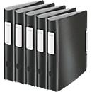 LEITZ® binder Active Style, DIN A4, back width 65 mm, 5 pieces, satin black