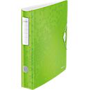 LEITZ® binder Active WOW, DIN A4, back width 65 mm, 5 pieces, green