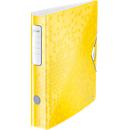 LEITZ® binder Active WOW, DIN A4, back width 65 mm, 5 pieces, yellow