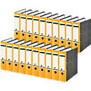 LEITZ® Carpeta 1080, DIN A4, ancho de lomo 80 mm, agujero de agarre, etiqueta de lomo pegada, cartón duro, 20 unidades, amarillo