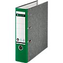 LEITZ® Carpeta 1080, DIN A4, ancho de lomo 80 mm, agujero de agarre, etiqueta de lomo pegada, cartón duro, 20 unidades, verde
