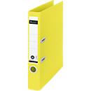 LEITZ® Classeur Recycle, A4, largeur dos 50 mm, mécanisme à levier 180°, étiquette dos &amp; trou de préhension, 100 % recyclable, jaune