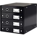 LEITZ® Click + Store 4-drawer module, cardboard, black