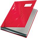 LEITZ® design signature folder 5745, 18 compartments, cardboard, red